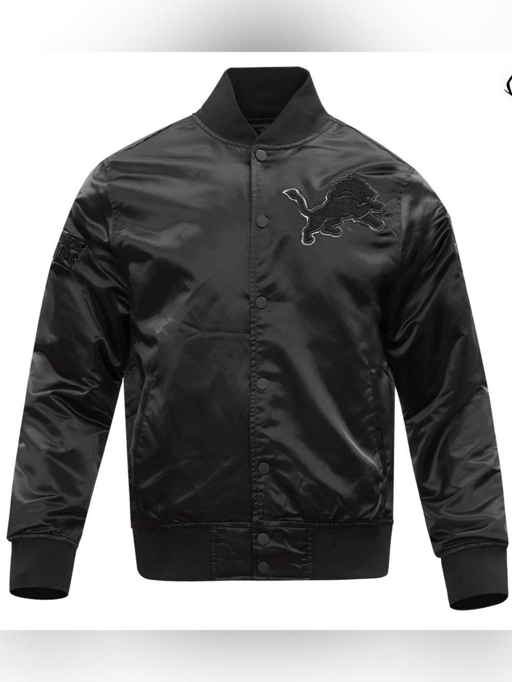 Lion’s Men's Black Satin Bomber Jacket